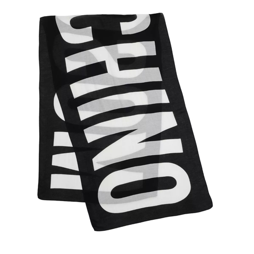 Moschino Logo Scarf Black Wool Scarf