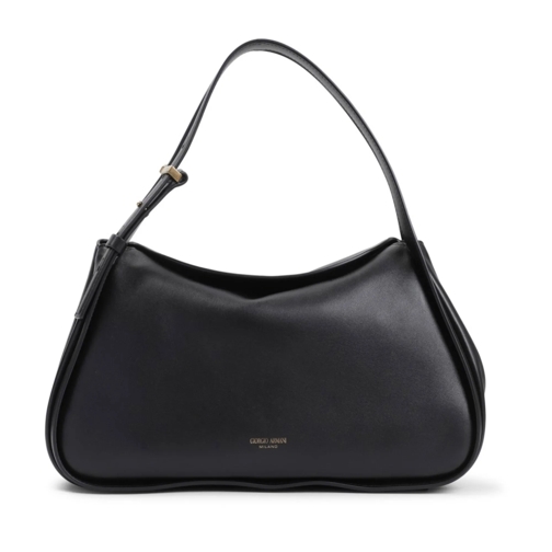 Giorgio Armani Sac à bandoulière Black Calf Leather Handbag Black