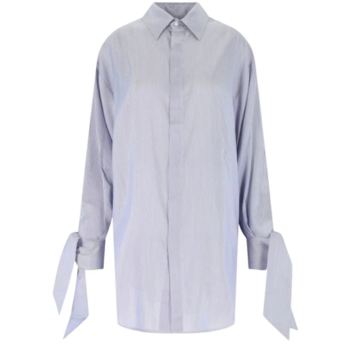 Sa Su Phi Hemden Susanna Silk Shirt With Striped Pattern Blue