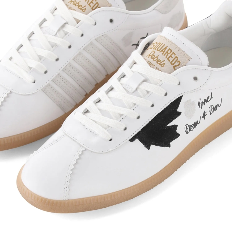 Dsquared2 Schnürschuhe Sneaker aus Leder weiß(Image 4)