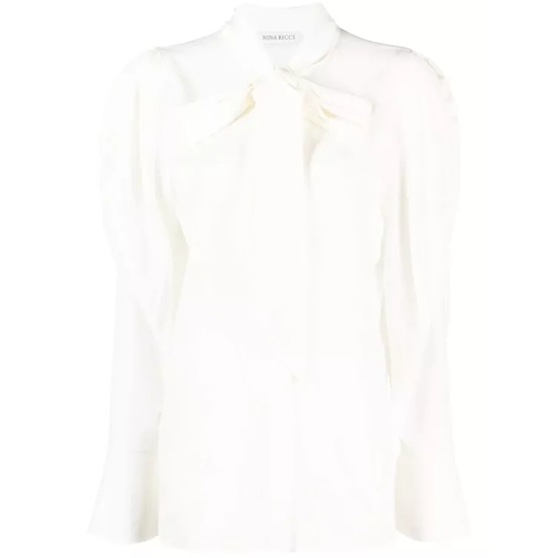 Nina Ricci White Crepe De Chine Shirt White 