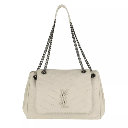 Saint Laurent Nolita Medium Bag Leather White Schooltas