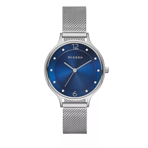 Skagen Ladies Anita Stainless Steel Watch Silver/Blue Quartz Horloge
