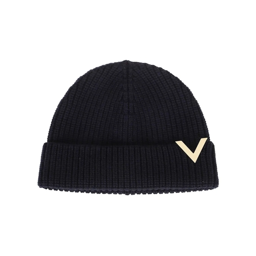 Valentino Hut Beanie Knitted Black