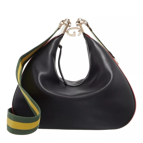 Gucci Attache Medium Shoulder Bag Black Hobotas