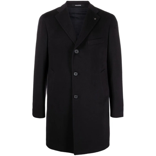 Tagliatore Blazer Tailored Black Coat With Classic Lapel And Button  Black