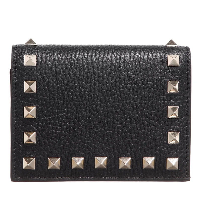 Valentino Garavani Bi-Fold-Portemonnaie Rockstud Wallet Nero