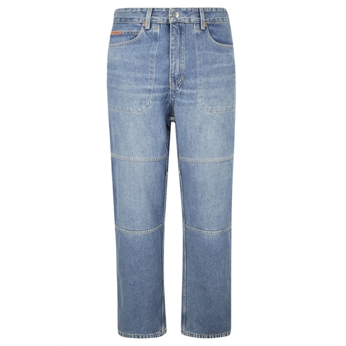 Martine Rose Jeans Straight Leg Jeans With Reversible Pockets Blue