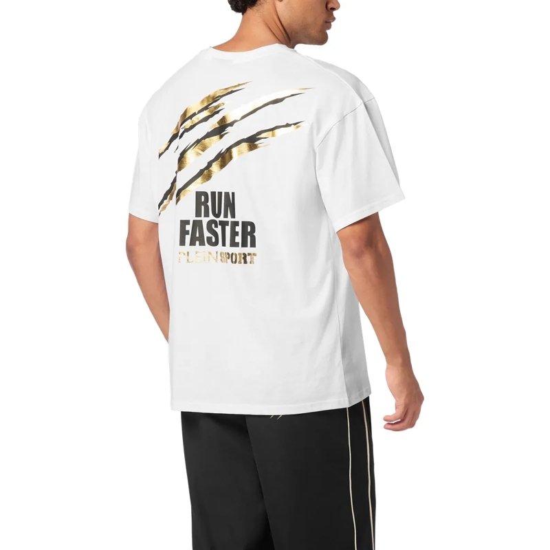 Plein Sport T-Shirt T-Shirt Rundhalsausschnitt Ss Scratch weiss(Image 2)