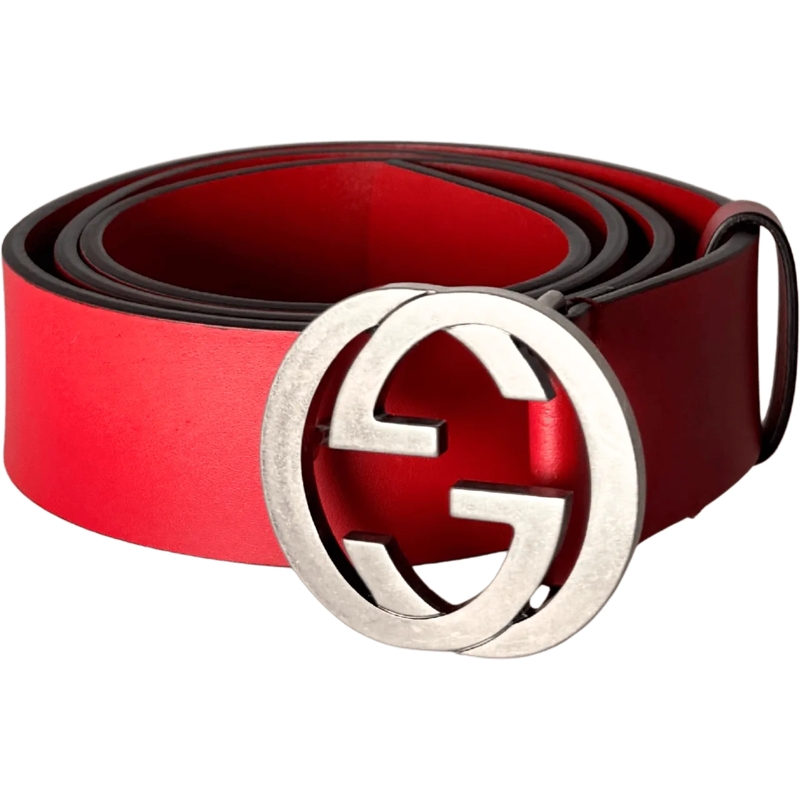 Gucci Gürtel Gucci Interlocking GG Gurtel Gro�e 95 Rot / sehr g rot