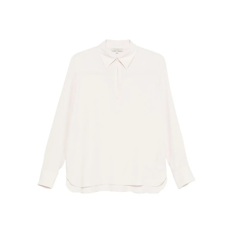 Antonelli Hemd Fitted White Shirt With Concealed Button Placket White