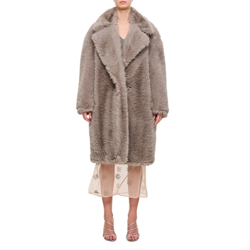 Sportmax Übergangsmäntel Manico Eco Fur Coat Grey