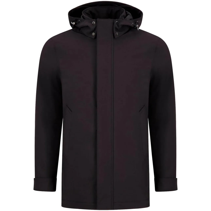 Woolrich Daunenjacke Heren Soft Shell Barrow Coat Zwart schwarz