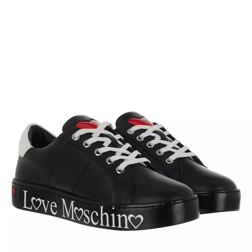 Love Moschino Sneakerd Cassetta35 Vit  Nero+ Bianco sneaker basse