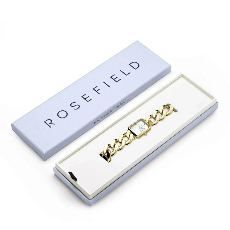 Rosefield Quarzuhr Damenuhr Octagon XS Studio Kettenoptik gold(Image 4)