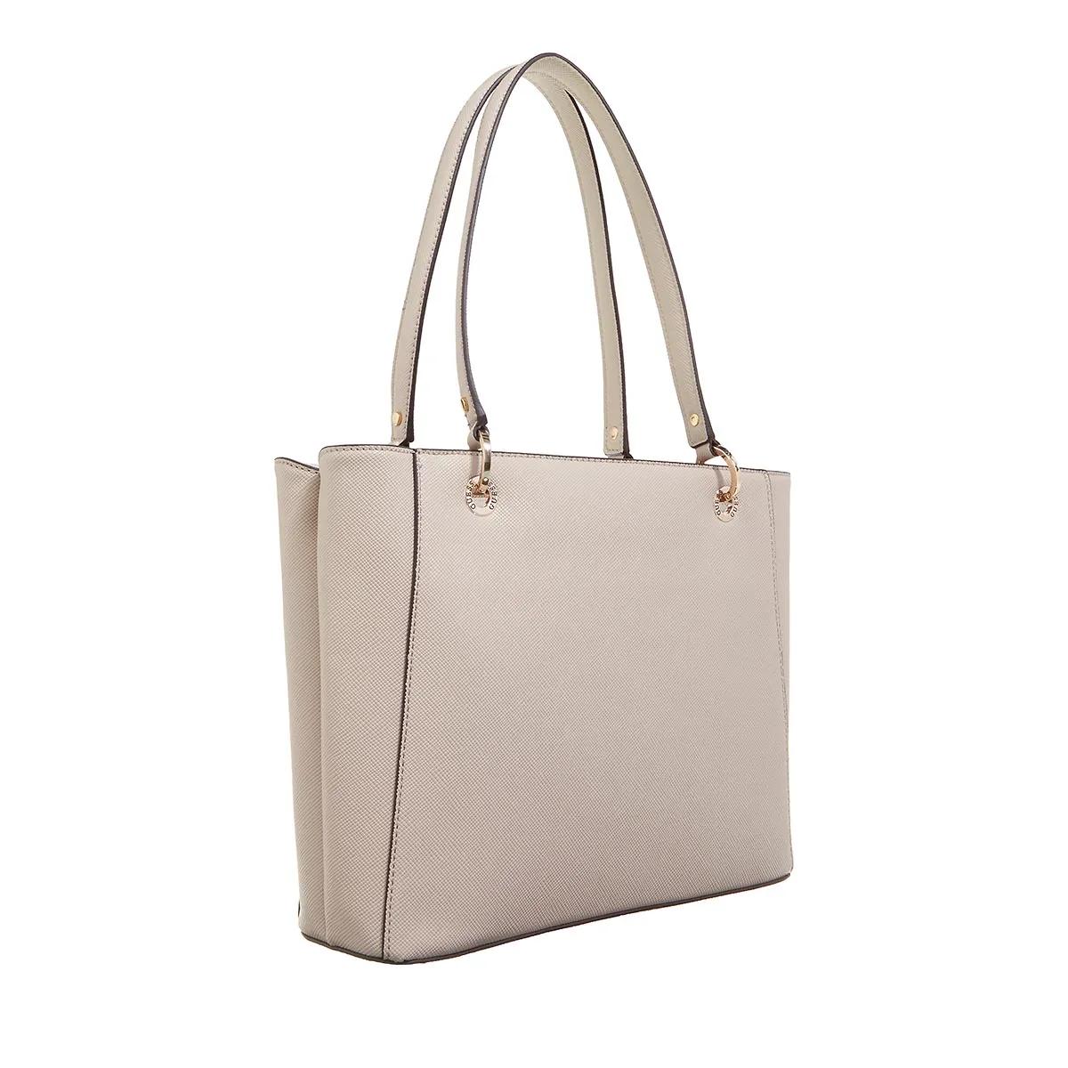 Guess Beige Handtas Noelle 2 Compartimenten Binnenzakken Beige Dames