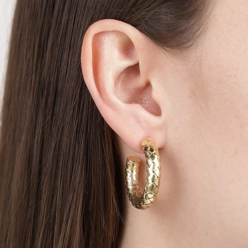LOTT.gioielli Creolen Earring Cobra creole round M Gold(Image 2)