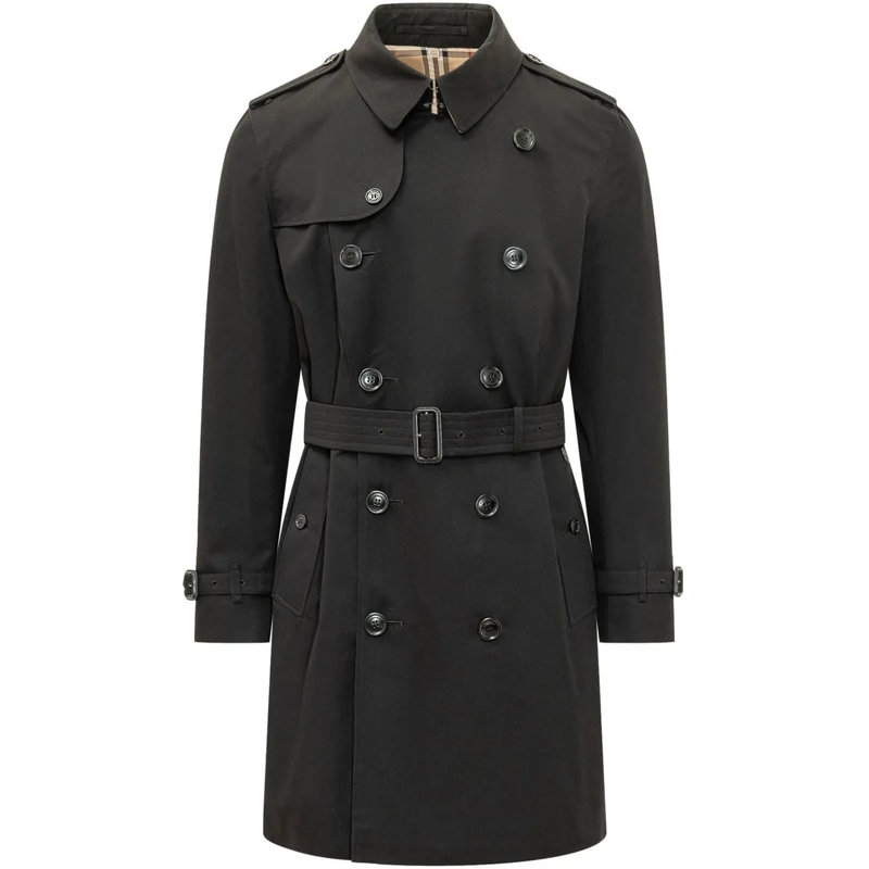 Burberry Trenchcoat Kensington Trench Coat con Cintura schwarz