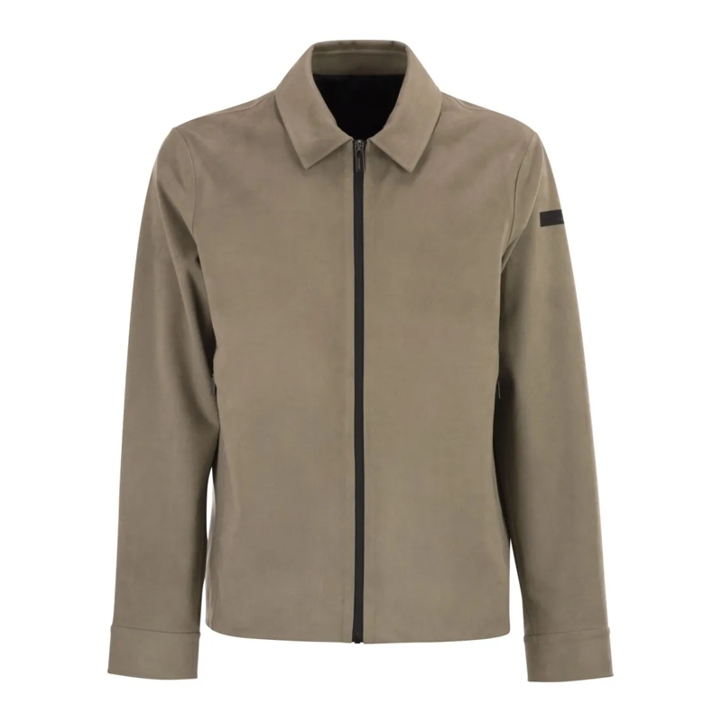 Rrd  Eco Suede Jacket With Nubuck Effect Brown