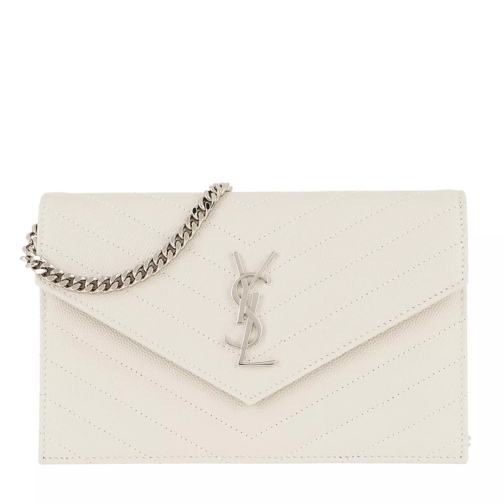 Saint Laurent Monogramme Envelope Chain Wallet Sugar Paper Blanc Vintage Envelope Bag