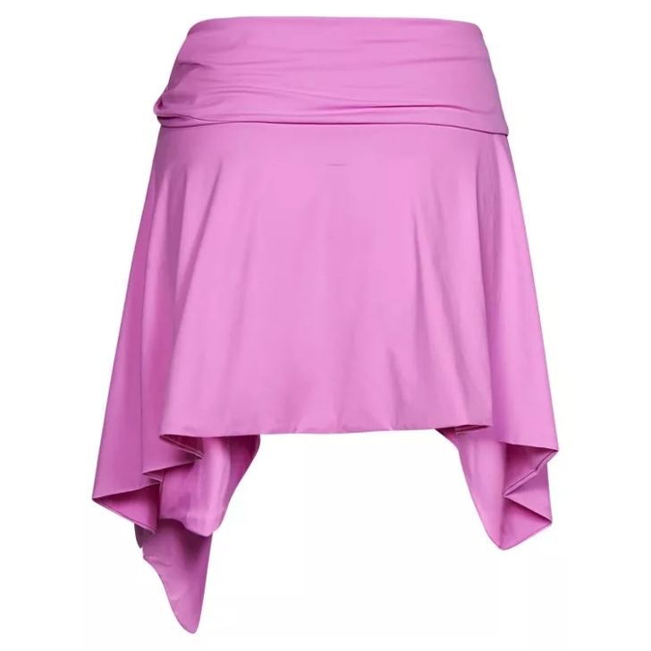 The Attico Fuchsia Lycra Asymmetric Mini Skirt Pink Mini R cke