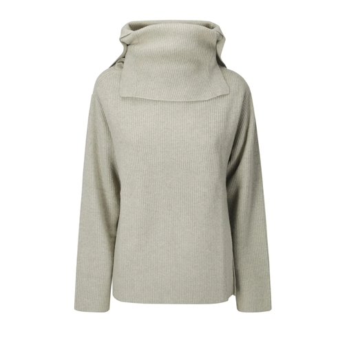 DAWEI STUDIO Rollkragenpullover High Neck Ribbed Sweater Neutrals