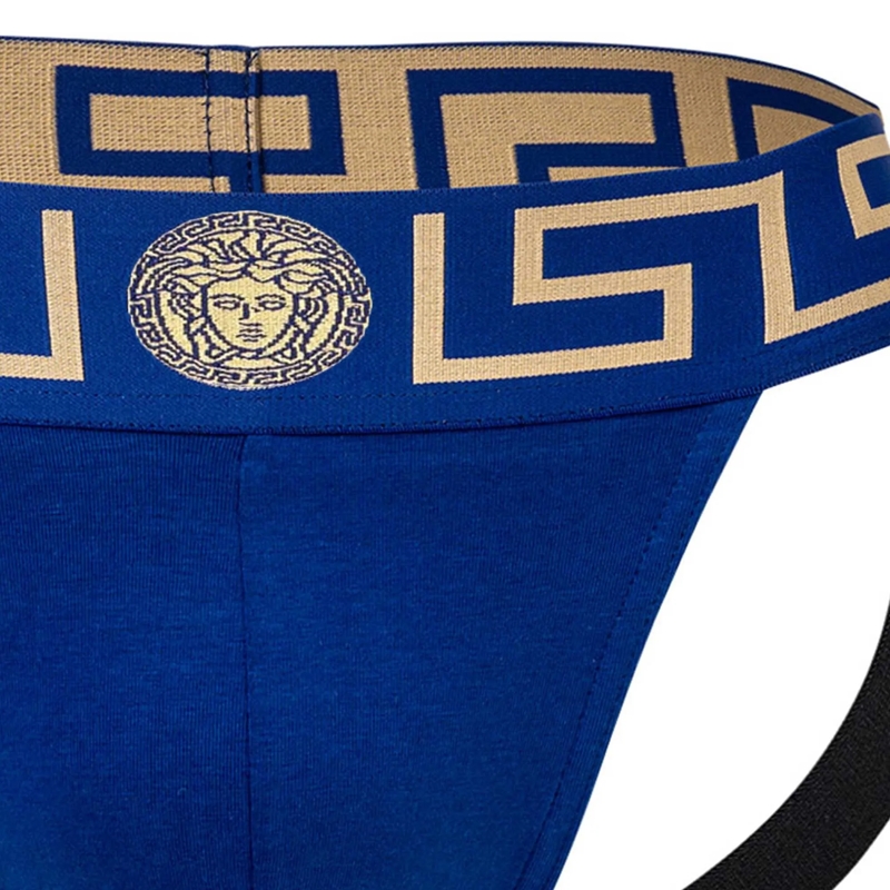 Versace  UNDERPANTS JOCK STRAP JERSEY TOPEKA BI-STRETCH COT blau(Image 3)