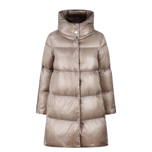 Herno A-Line Midi Down Jacket Neutrals Übergangsjacke