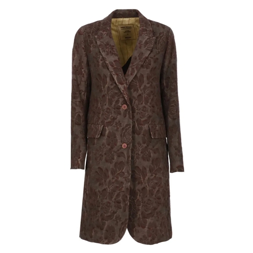 Uma Wang Übergangsmäntel Brown Linen Coat Brown