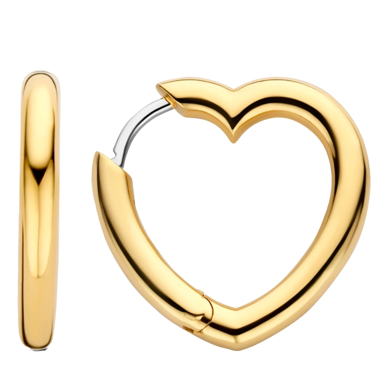 Ti Sento Ohrstecker 925er Sterlingsilber The Heart Creole gold(Image 8)
