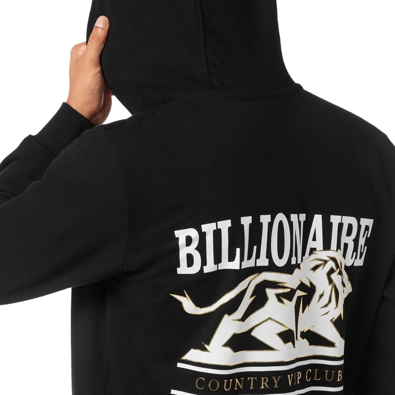 BILLIONAIRE Top Kapuzen-Sweatjacket Lion schwarz(Image 5)