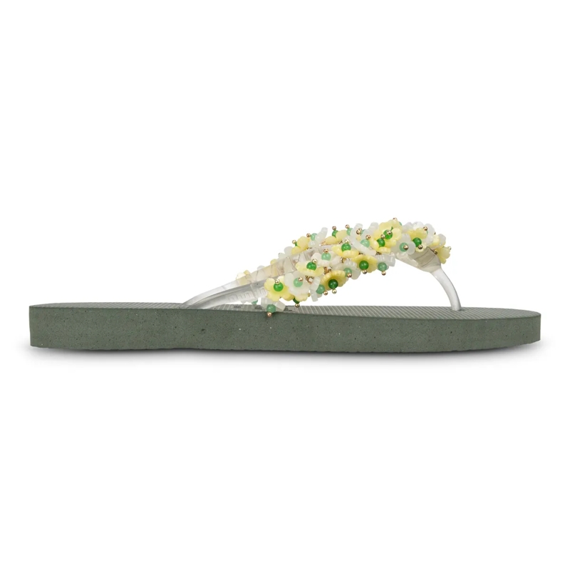 UZURII Flip Flops flip flop Tulum Bloom Yellow dunkel-grün(Image 20)