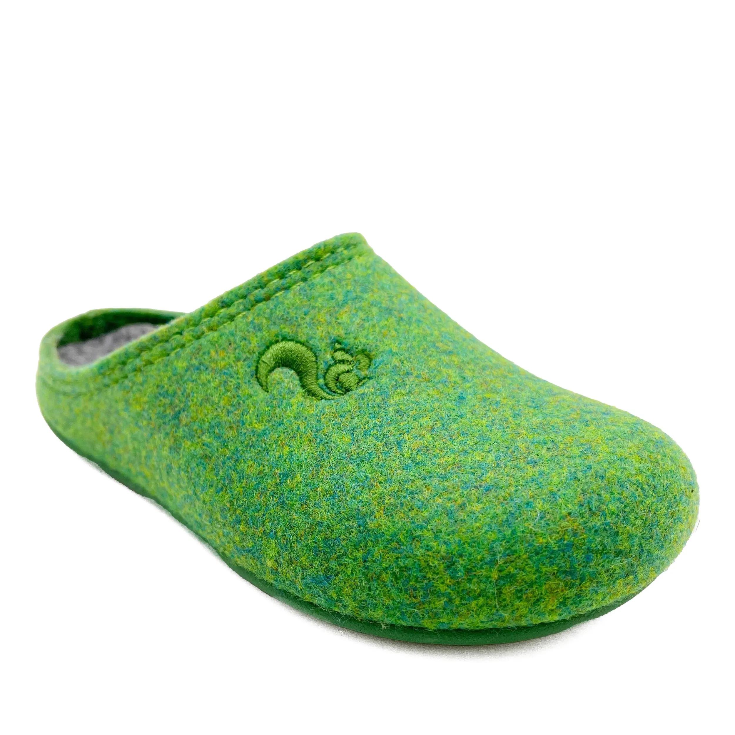 thies Sneakers - thies 1856 ® Recycled PET Slipper Kids vegan green - Gr. 27 - in Grün - für Damen