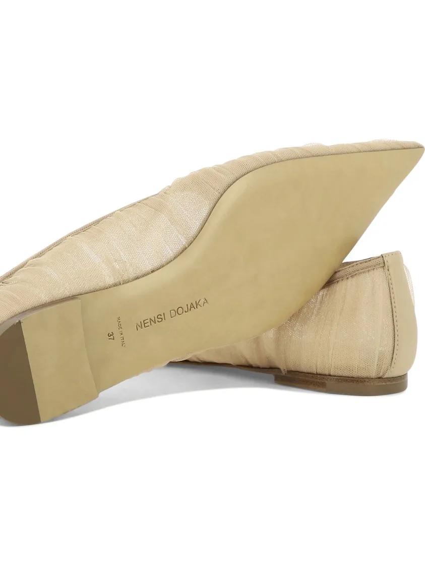 Thumbnail - Pointed-Toe Ballet Flats - Gr. 38 (EU) - in Beige