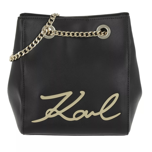 Karl Lagerfeld K/Signature Bucketbag Black/Gold Borsetta a tracolla