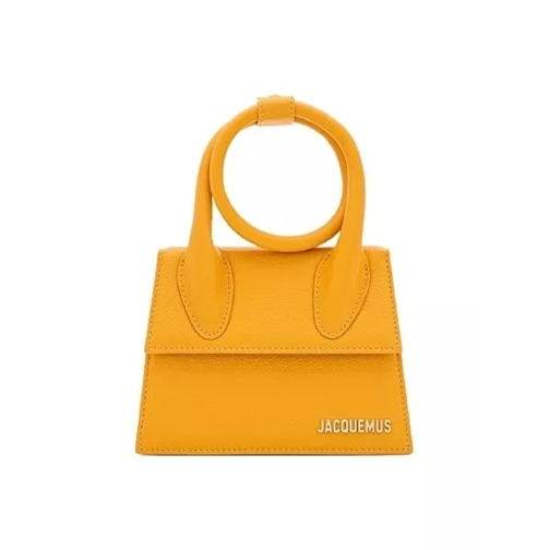 Jacquemus Le Chiquito Noeud Leather Shoulder Bag Orange Schultertasche