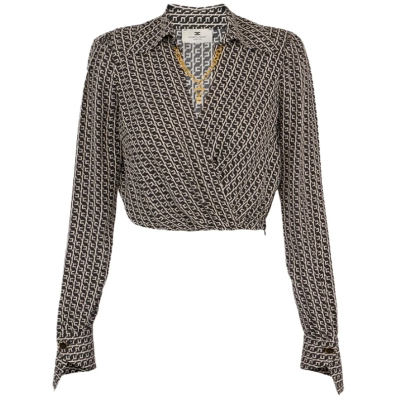 Elisabetta Franchi Chemisier Shirts Nerolatte schwarz