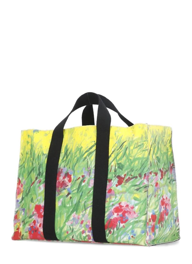 MSGM Shoppers & Totes Multicolor Horizontal Tote Bag in groen