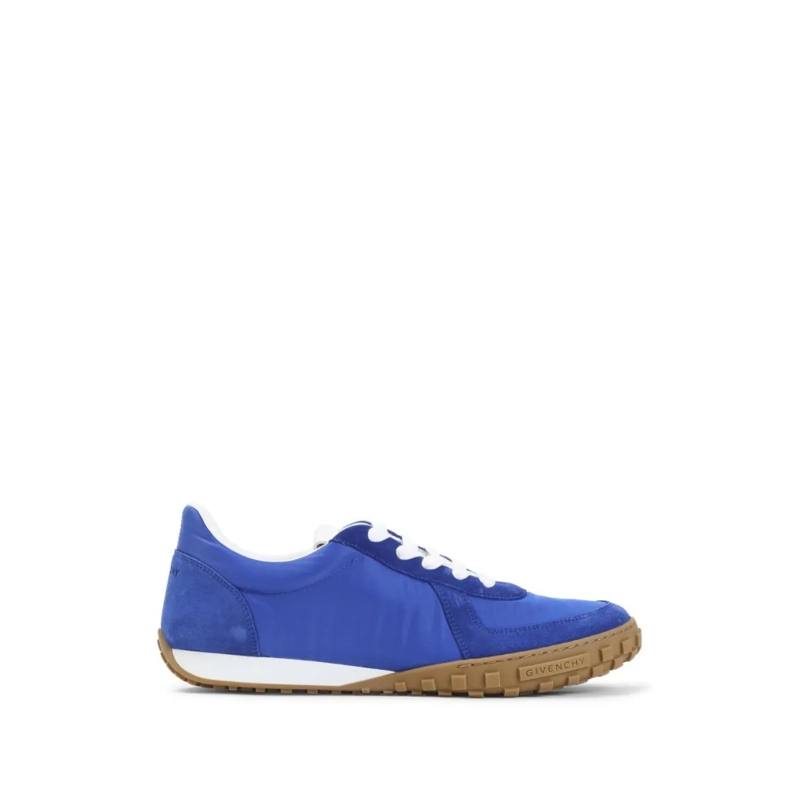 Givenchy Lage-top sneaker Sporty Silk And Nylon Sneakers With Suede Accents Blue
