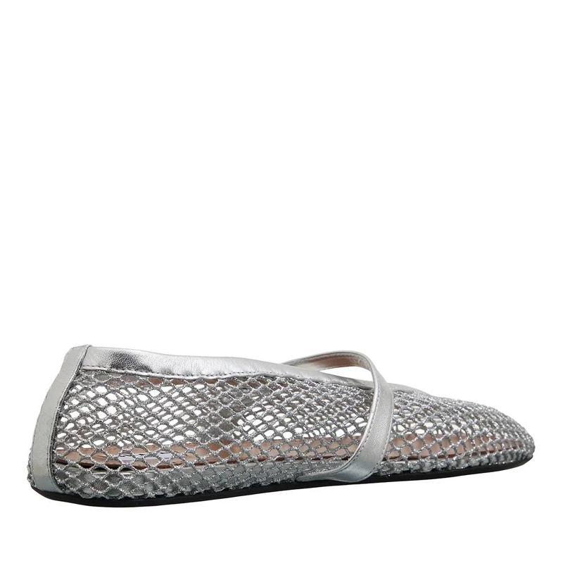 Alaia Ballerinas Fishnet Ballet Flat Argent(Image 3)