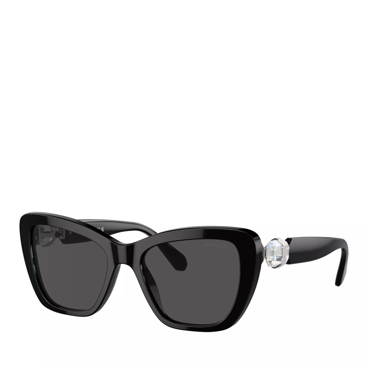 サングラス SWAROVSKI Woman Sunglasses Black 0SK6018 100187 Swarovski SK6018 100187 Black Sunglasses for Woman