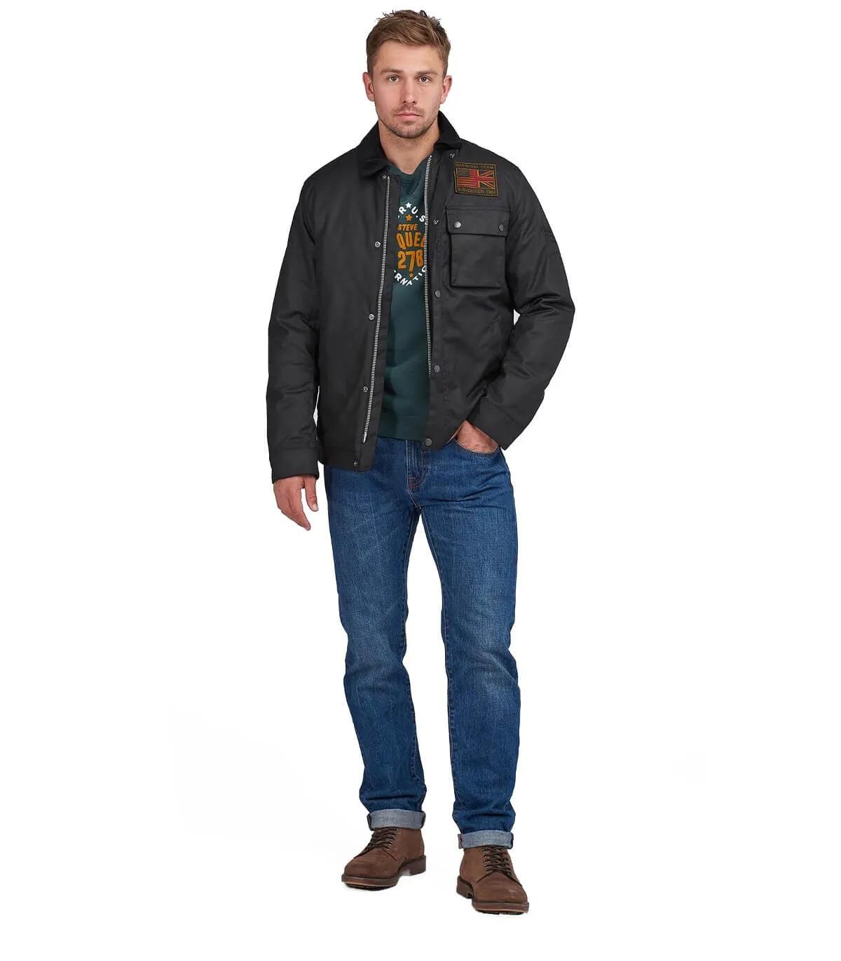 Barbour - BARBOUR INTERNATIONAL WORKERS WAX SCHWARZE JACKE - Größe XL - multi