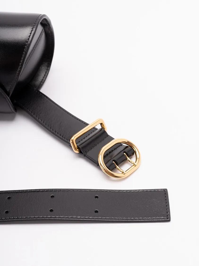 Jil Sander Hobo bags Small `Cannolo` Bag in zwart