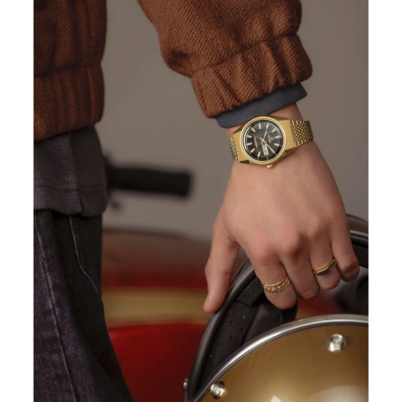 Timex Quarzuhr Quarz-Analoguhr Q Timex® Falcon Eye gold(Image 6)