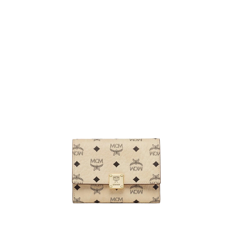 MCM Geldbörse Wallets Aren dreifach gefaltetes Portemonnaie in V beige