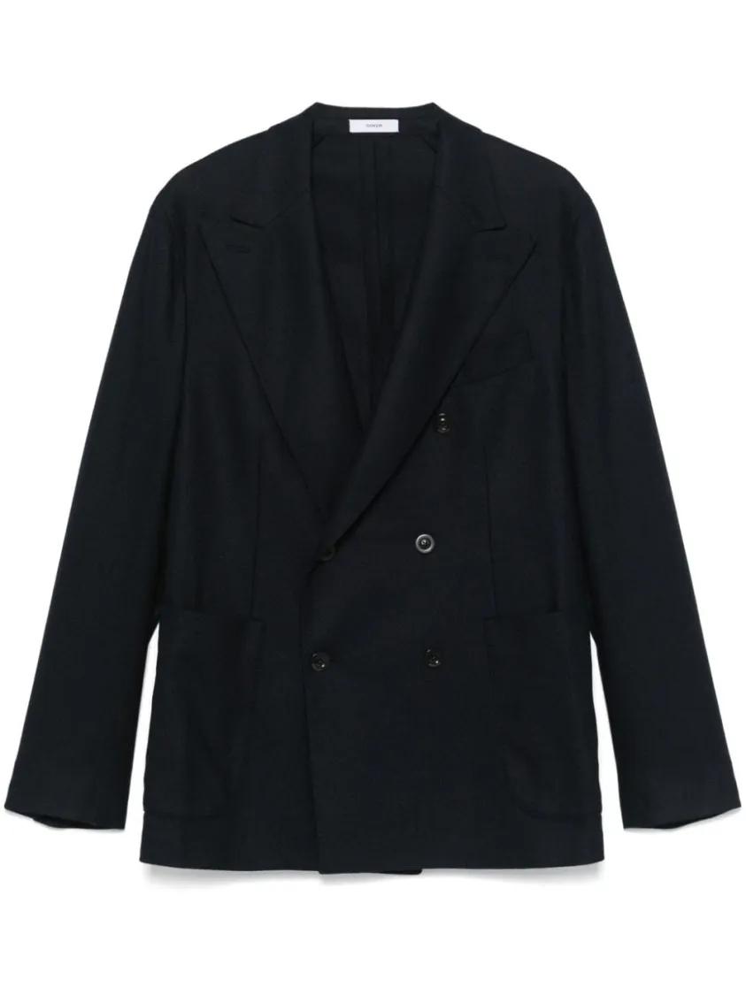 Thumbnail - Boglioli - Midnight Blue Double-Breasted Jacket - Größe 54 - blau