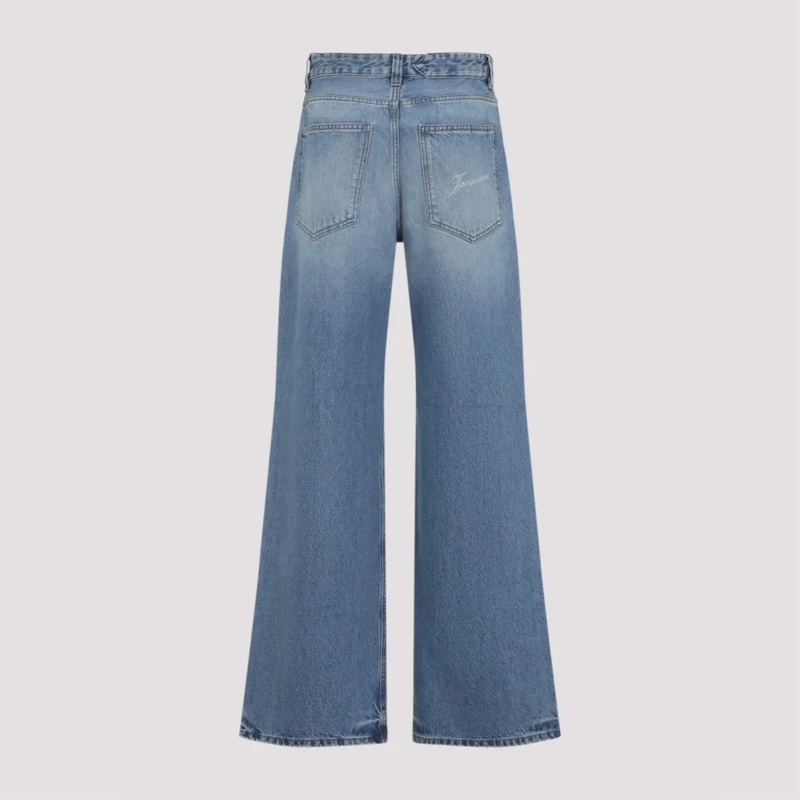Jacquemus Jeans High-Waist Wide-Leg Jeans Blue