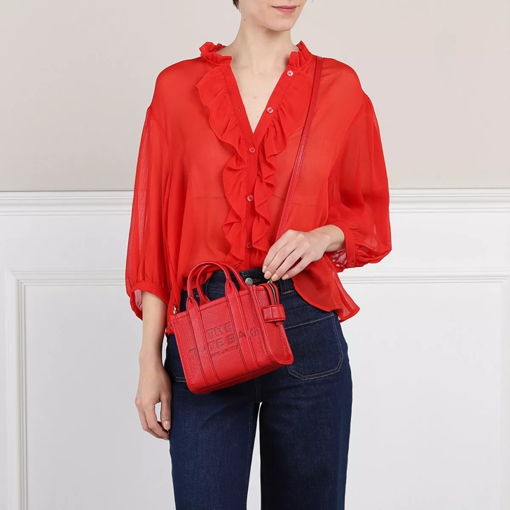 Marc Jacobs True Red The Leather Micro Tote