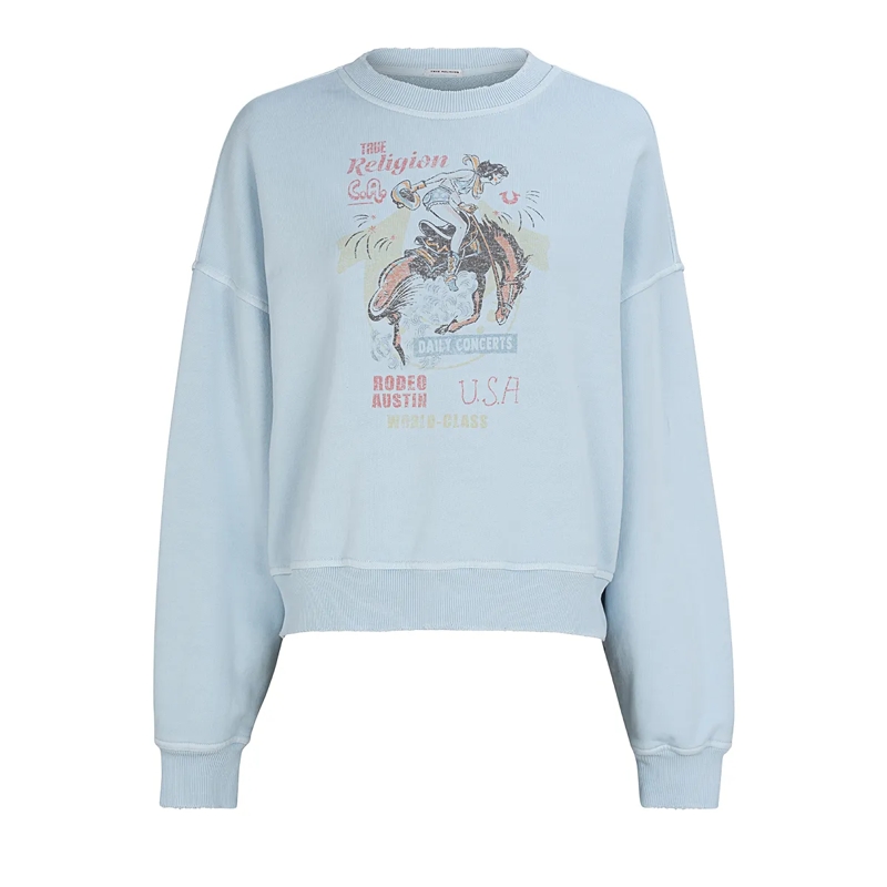 True Religion  Sweatshirt RODEO hell-blau