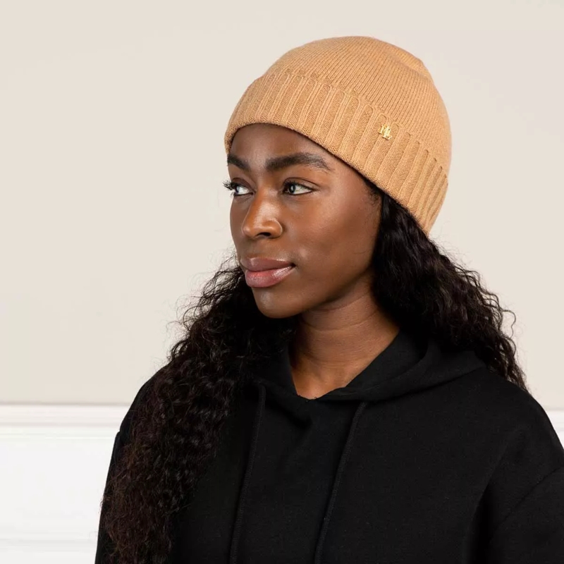 Lauren Ralph Lauren Wollmütze Cuff Hat Cold Weather Classic Camel(Image 2)